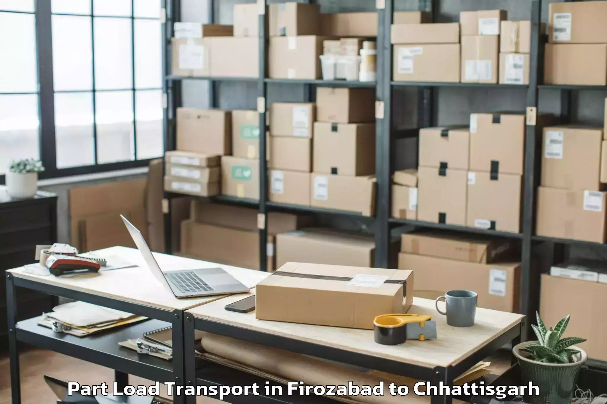 Professional Firozabad to Geedam Part Load Transport